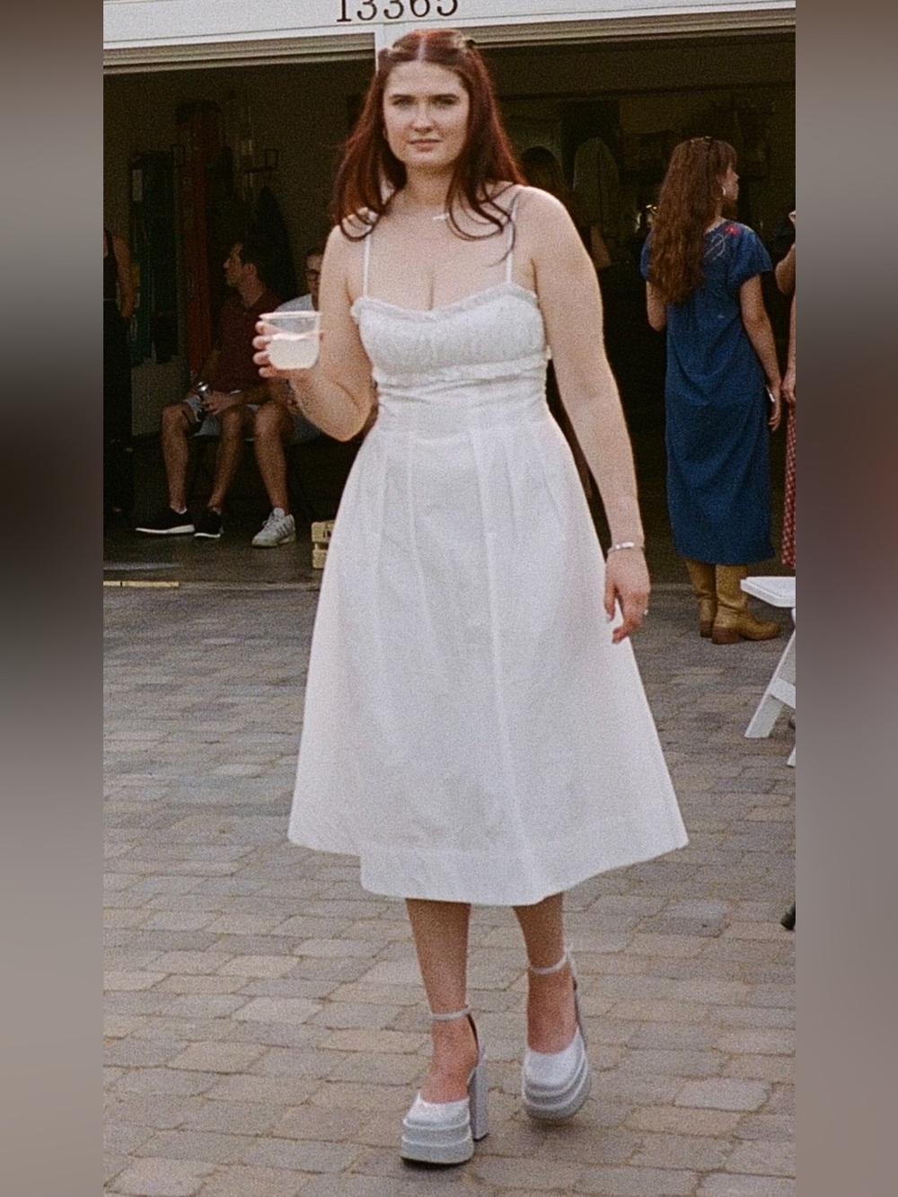 Anthropologie Sunday in Brooklyn White Spaghetti Strap Dress